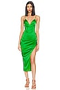 view 1 of 3 Jamila Silk Corset Dress in Kelly Green