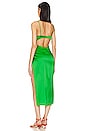 view 3 of 3 Jamila Silk Corset Dress in Kelly Green