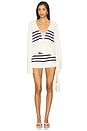 view 5 of 6 Andrie Knit Shorts in Eggshell & Navy