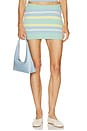 view 1 of 6 JUPE-SHORT EN MAILLE KIAN in Pastel Stripe