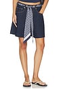 view 1 of 6 SHORT BOYFRIEND AVEC FOULARD SABRINA in Atlantic