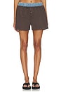 view 1 of 6 Tama Poplin Short in Bosun Brown
