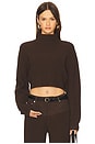 view 1 of 4 Carmen Mid Cropped Sweater in Slate Brown