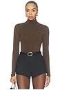 view 1 of 5 Whit Turtleneck in Metallic Loden Brown