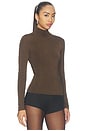 view 2 of 5 Whit Turtleneck in Metallic Loden Brown
