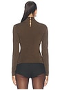 view 4 of 5 Whit Turtleneck in Metallic Loden Brown