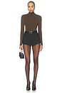view 5 of 5 Whit Turtleneck in Metallic Loden Brown