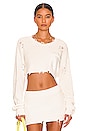 view 1 of 4 Cropped Devin Sweater in White