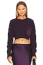view 1 of 5 Mid Cropped Devin Sweater in Eggplant