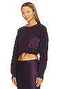 view 3 of 5 Mid Cropped Devin Sweater in Eggplant