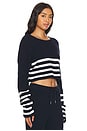 view 2 of 4 Sharlie Sweater in Navy & White Stripe