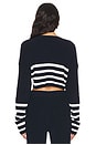 view 3 of 4 Sharlie Sweater in Navy & White Stripe