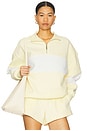 view 1 of 5 Asbury Sweatshirt in Pastel Yellow & White