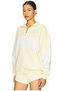 view 2 of 5 Asbury Sweatshirt in Pastel Yellow & White