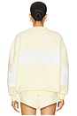 view 3 of 5 Asbury Sweatshirt in Pastel Yellow & White