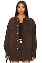 view 1 of 4 Storme Relaxed Shacket in Vintage Brown