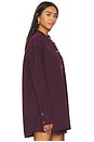 view 3 of 5 VESTE CHEMISE ALI HEAVY CREPE in Merlot