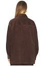 view 3 of 4 April Corduroy Shacket in Slate Brown
