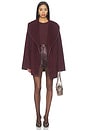 view 2 of 5 Dulcetta Wool Coat With Leather Piping in Bordeaux