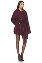 view 4 of 5 Dulcetta Wool Coat With Leather Piping in Bordeaux
