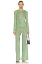 view 5 of 6 Sheldon Metallic Knit Pant in Sage