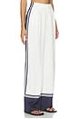 view 2 of 6 Marlowe Satin Pant in Navy Tile Print