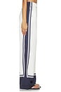 view 3 of 6 Marlowe Satin Pant in Navy Tile Print
