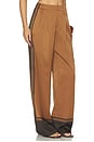 view 1 of 6 Marlowe Satin Pant in Bosun Brown Tile
