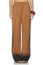 view 2 of 6 Marlowe Satin Pant in Bosun Brown Tile