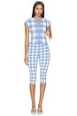 view 5 of 6 PANTALON DIONDRA in Coastal Blue Gingham