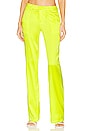 view 1 of 4 PANTALON EN SOIE SUKI in Neon Lime