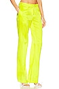 view 2 of 4 PANTALON EN SOIE SUKI in Neon Lime