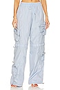 view 2 of 6 PANTALON CARGO AVEC FRONCES ALBA in Light Blue