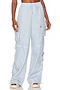 view 2 of 6 Alba Ruched Cargo Pant in Light Blue