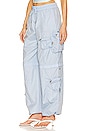 view 4 of 6 PANTALON CARGO AVEC FRONCES ALBA in Light Blue