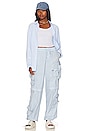view 6 of 6 Alba Ruched Cargo Pant in Light Blue