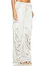 view 3 of 5 Lai Satin Cargo Pant in Silver