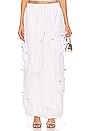 view 1 of 5 Alba Ruched Cargo Pant in White