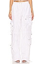 view 2 of 5 Alba Ruched Cargo Pant in White