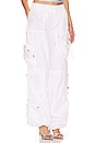 view 3 of 5 Alba Ruched Cargo Pant in White