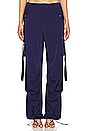 view 2 of 5 Lai Satin Cargo Pant in Navy