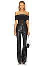 view 5 of 6 Ronja Faux Leather Trouser in Black