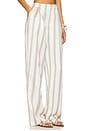 view 2 of 6 Marlowe Satin Pant in Sand & Eggshell