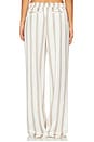 view 4 of 6 Marlowe Satin Pant in Sand & Eggshell