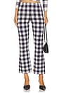 view 1 of 6 Talia Pant in Navy & Eggshell Gingham
