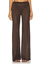view 1 of 6 CALÇA DE MALHA METÁLICA SHELDON in Slate Brown