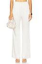 view 1 of 6 Viva Satin Pant in Eggshell