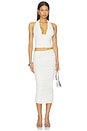view 5 of 6 Pia Mesh Midi Skirt in Eggshell