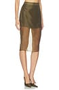 view 4 of 7 Elda Silk Midi Skirt in Olivewood
