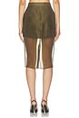 view 6 of 7 Elda Silk Midi Skirt in Olivewood